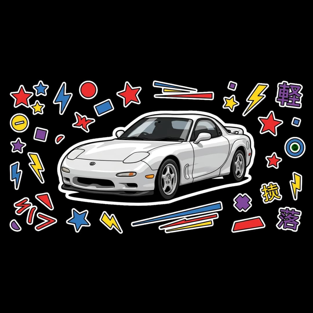 JDM cars apparel design.