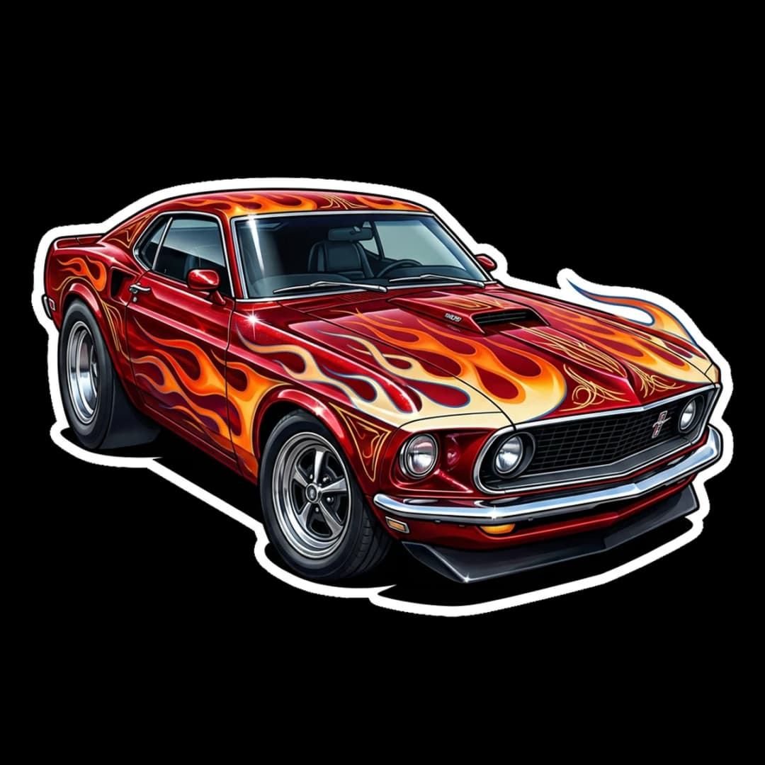 Mustang apparel design.