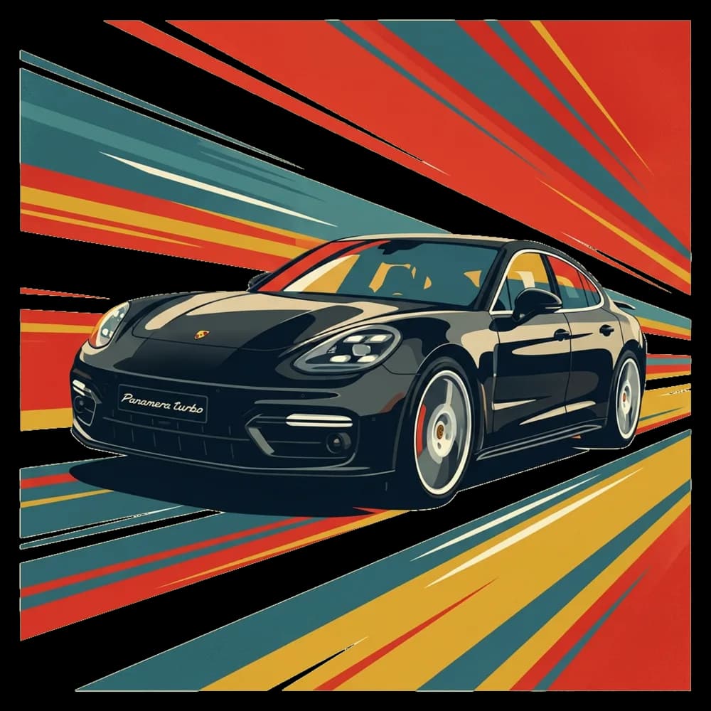 Vintage race-poster car design